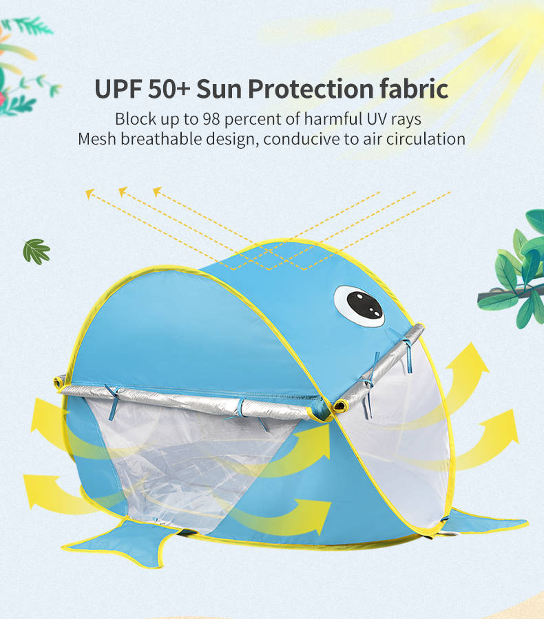 Tente de Plage pour Bébé avec Protection Solaire