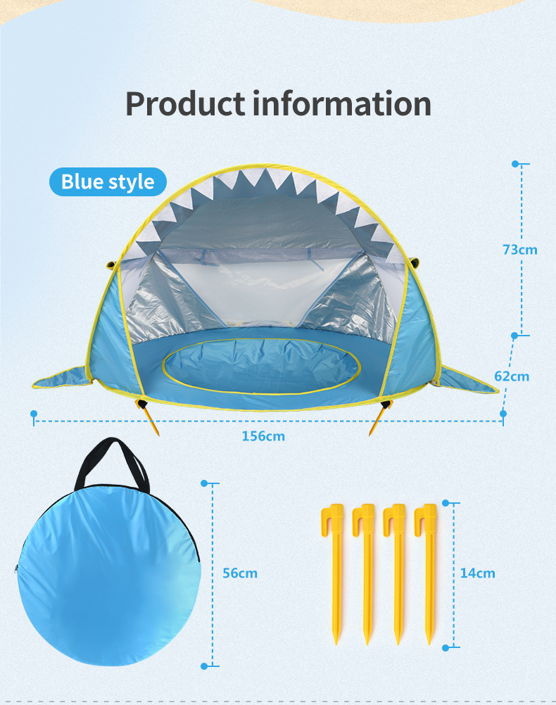 Tente de Plage pour Bébé avec Protection Solaire