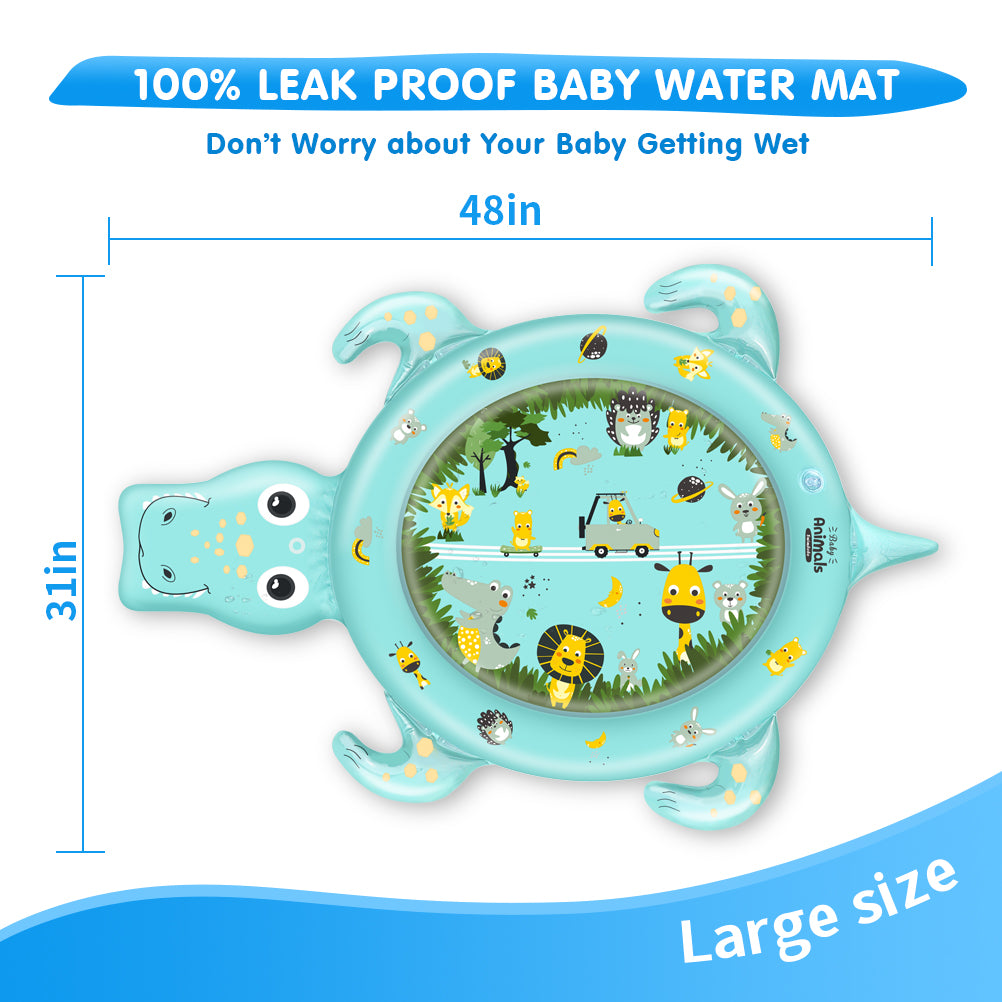 Tapis d'Eau Gonflable Tummy Time pour Bébé (1 Mois - 24 Mois)