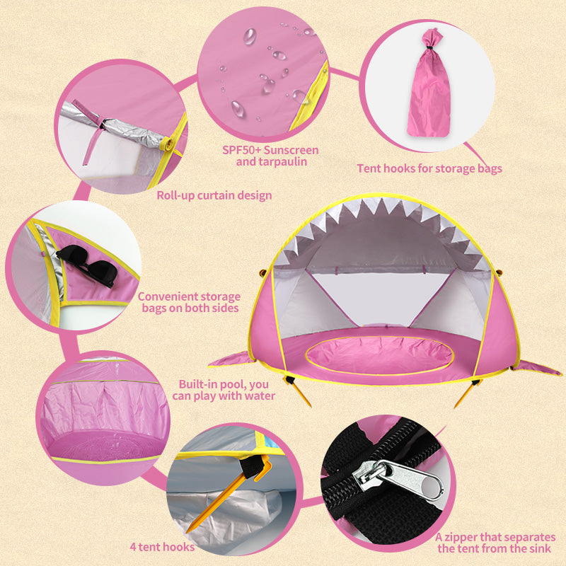 Tente de Plage pour Bébé avec Protection Solaire
