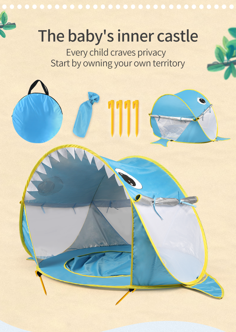 Tente de Plage pour Bébé avec Protection Solaire