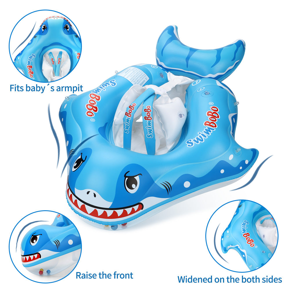 Bouée Bébé Swimbobo Gonflable avec Parasol et queue (3 Mois - 6 Ans)