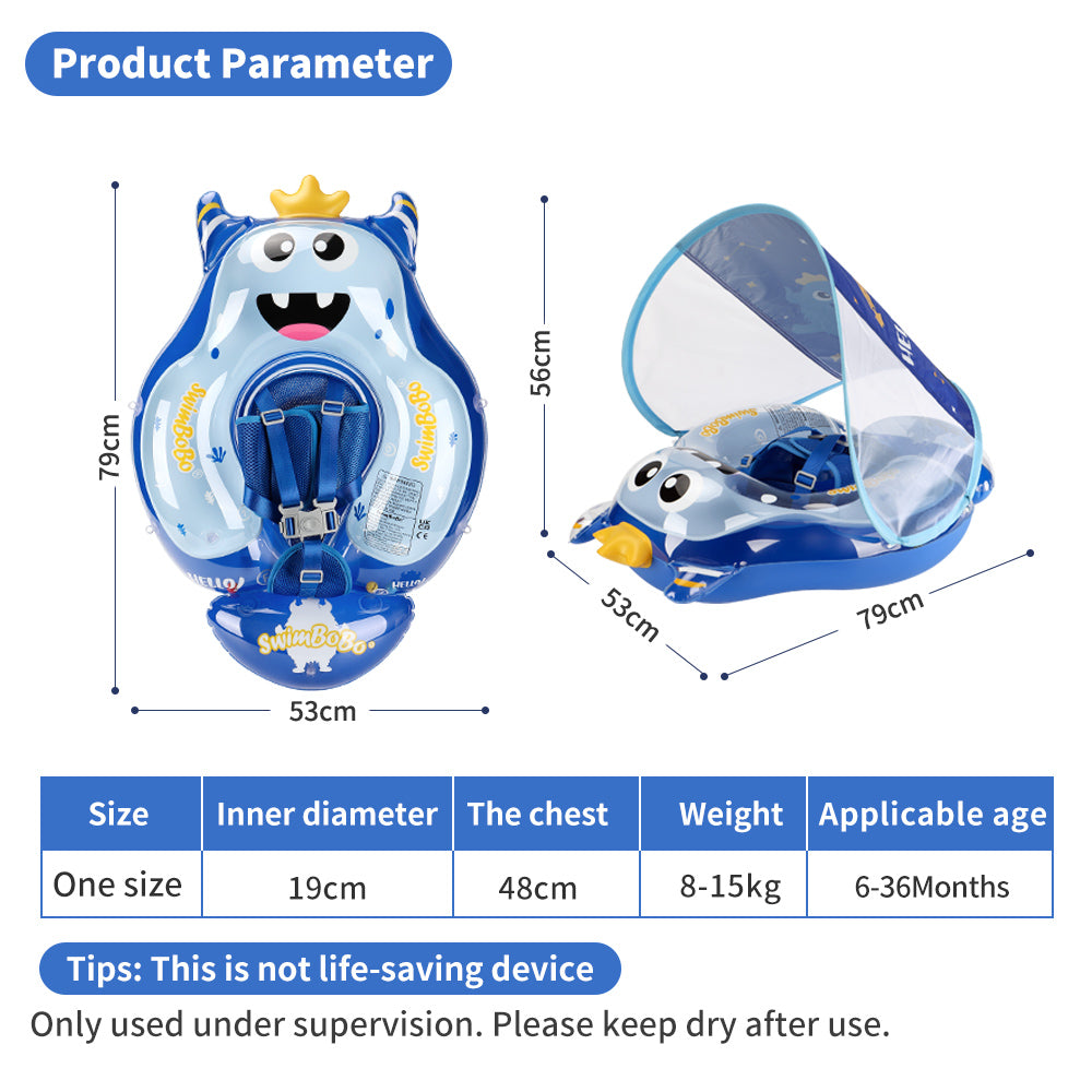 Flotteur Gonflable pour Bébé Swimbobo avec Canopy (6-36 Mois)