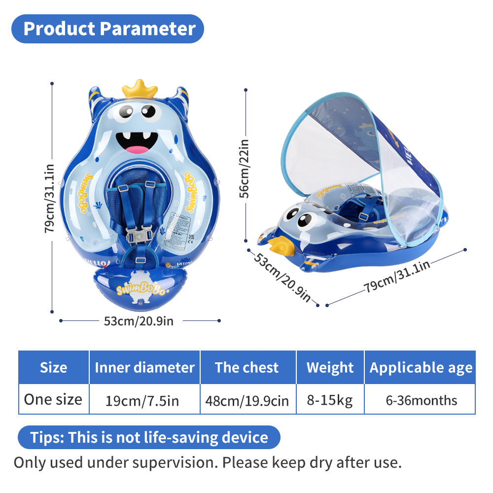 Flotteur Gonflable pour Bébé Swimbobo avec Canopy (6-36 Mois)