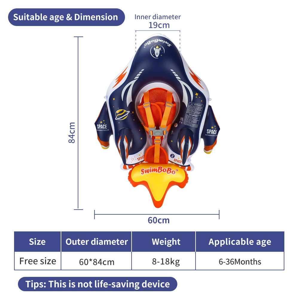 Flotteur Gonflable pour Bébé Swimbobo avec Canopy (6-36 Mois)