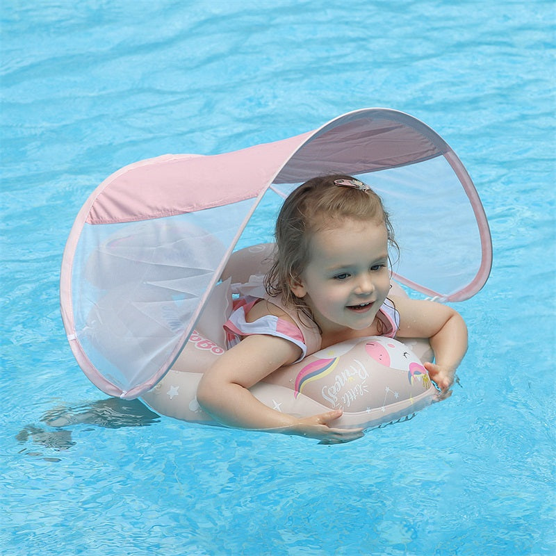 Flotteur Gonflable pour Bébé Swimbobo avec Canopy et Queue (3 Mois - 6 Ans)