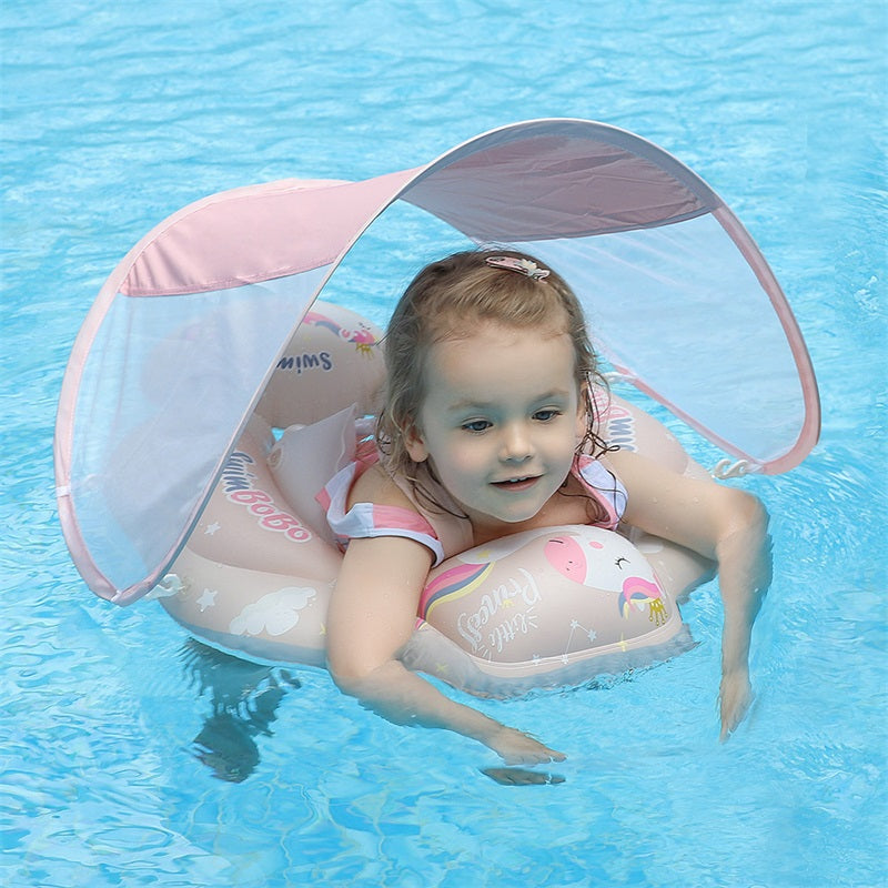 Flotteur Gonflable pour Bébé Swimbobo avec Canopy et Queue (3 Mois - 6 Ans)