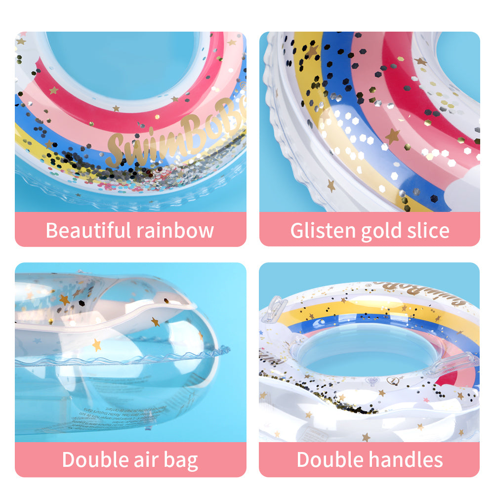 Bouée de Natation Arc-en-Ciel pour Enfants (Plus de 3 Ans)