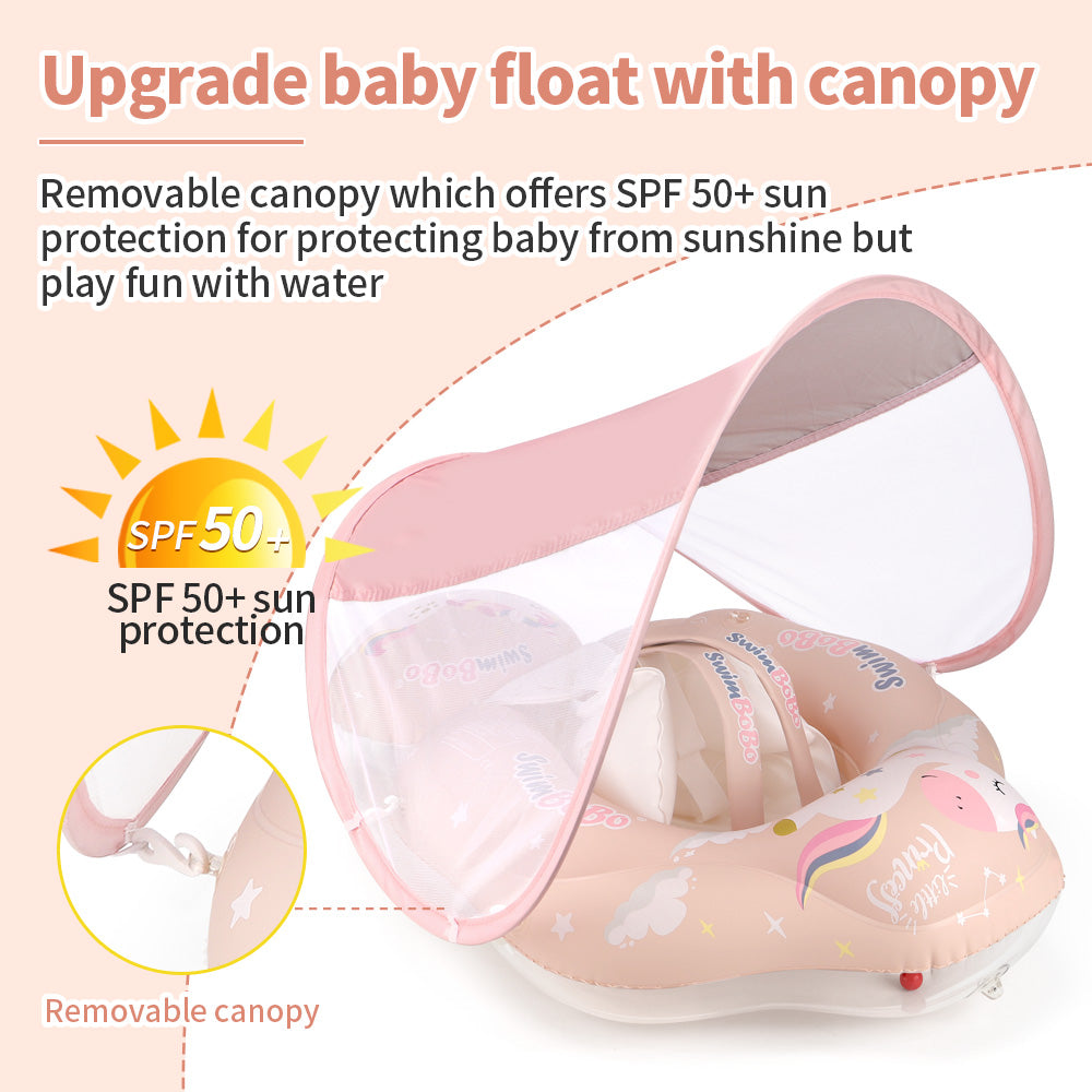 Flotteur Gonflable pour Bébé Swimbobo avec Canopy et Queue (3 Mois - 6 Ans)