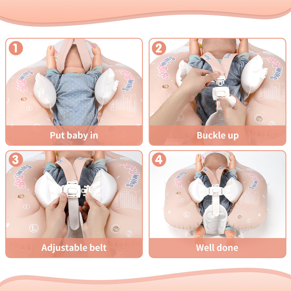 Flotteur Gonflable pour Bébé Swimbobo avec Canopy et Queue (3 Mois - 6 Ans)
