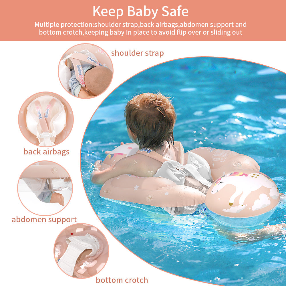Flotteur Gonflable pour Bébé Swimbobo avec Canopy et Queue (3 Mois - 6 Ans)