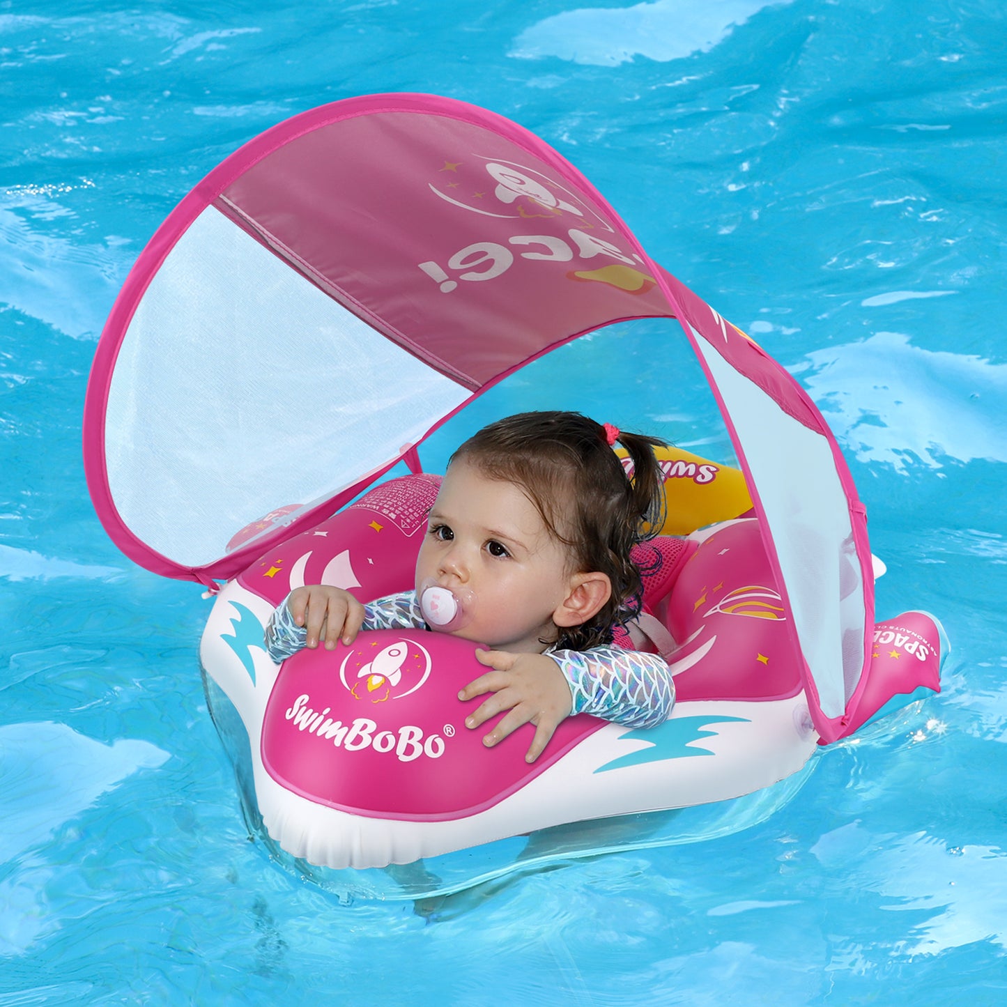 Bouée Bébé Swimbobo Gonflable avec Parasol et queue (6-36 Mois)