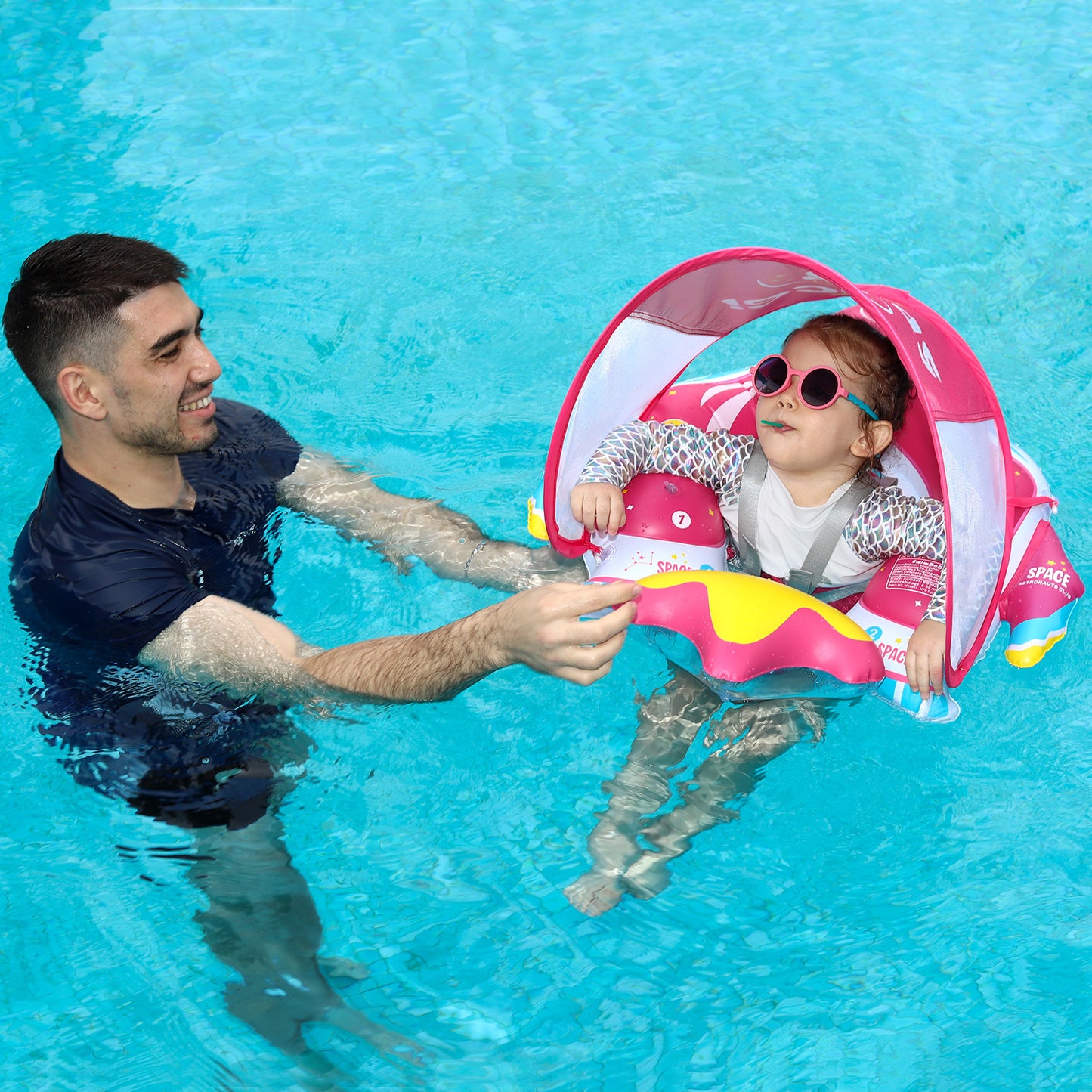 Bouée Bébé Swimbobo Gonflable avec Parasol et queue (6-36 Mois)