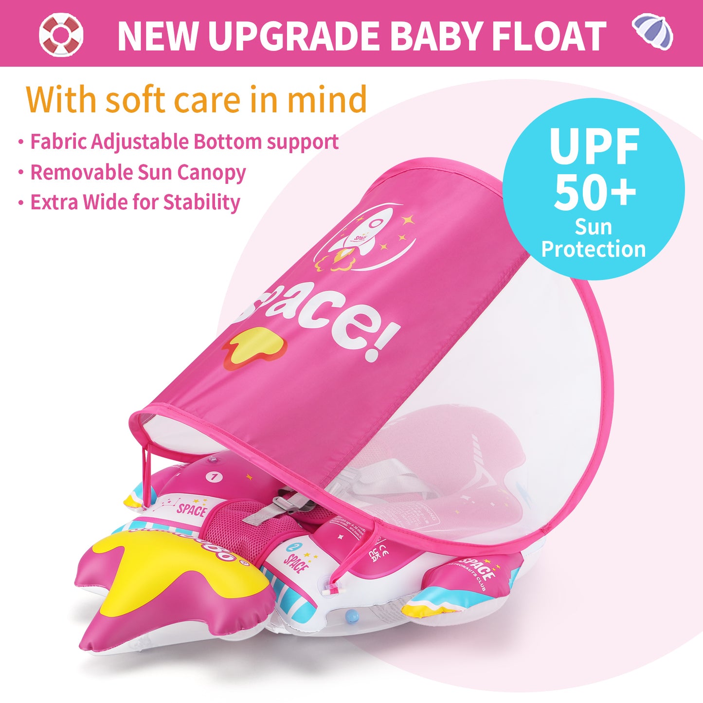 Bouée Bébé Swimbobo Gonflable avec Parasol et queue (6-36 Mois)