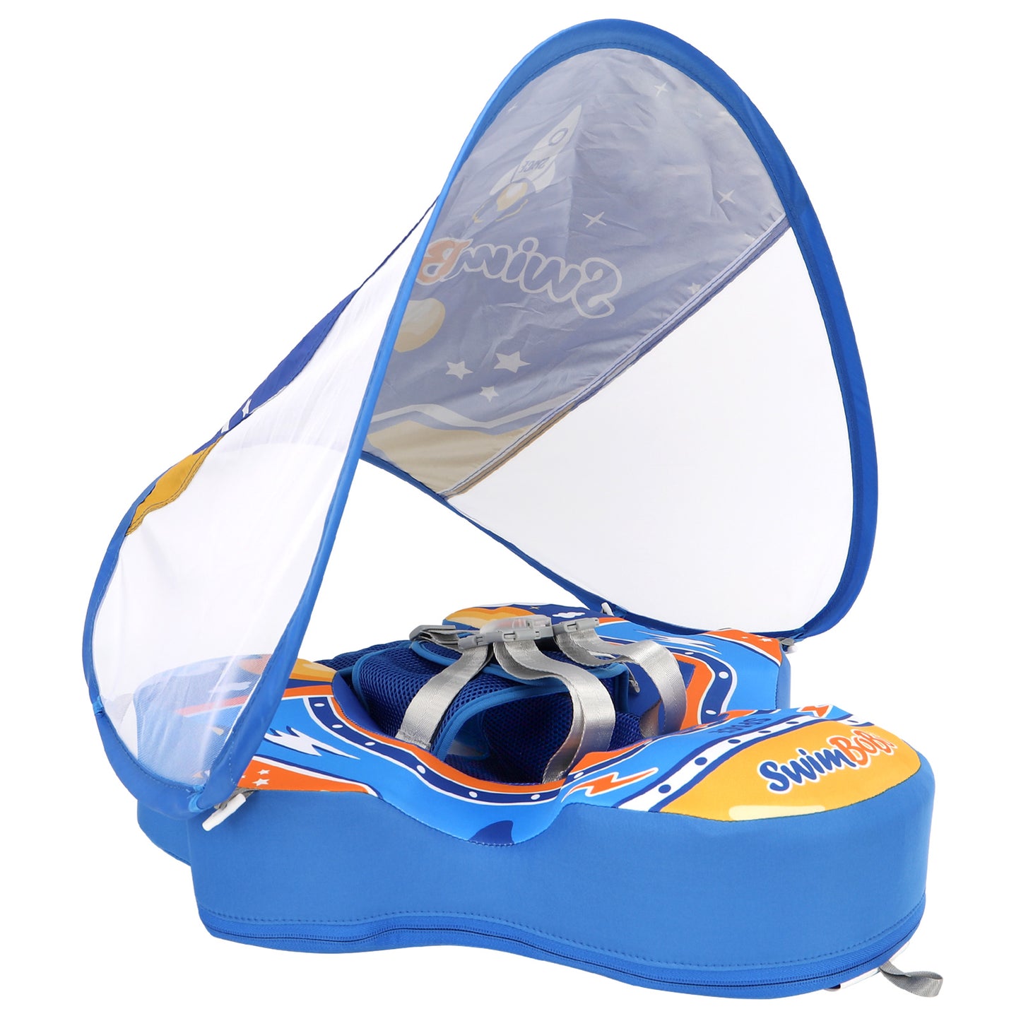 Bouée Bébé Swimbobo Non-Gonflable avec Parasol et Queue (4-48 Mois)