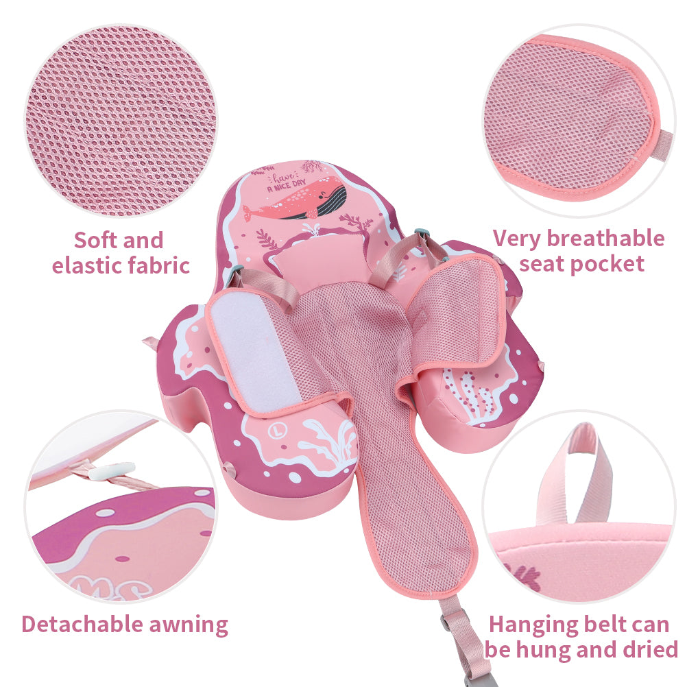 Bouée Bébé Swimbobo Non-Gonflable avec Parasol et Queue (4-48 Mois)