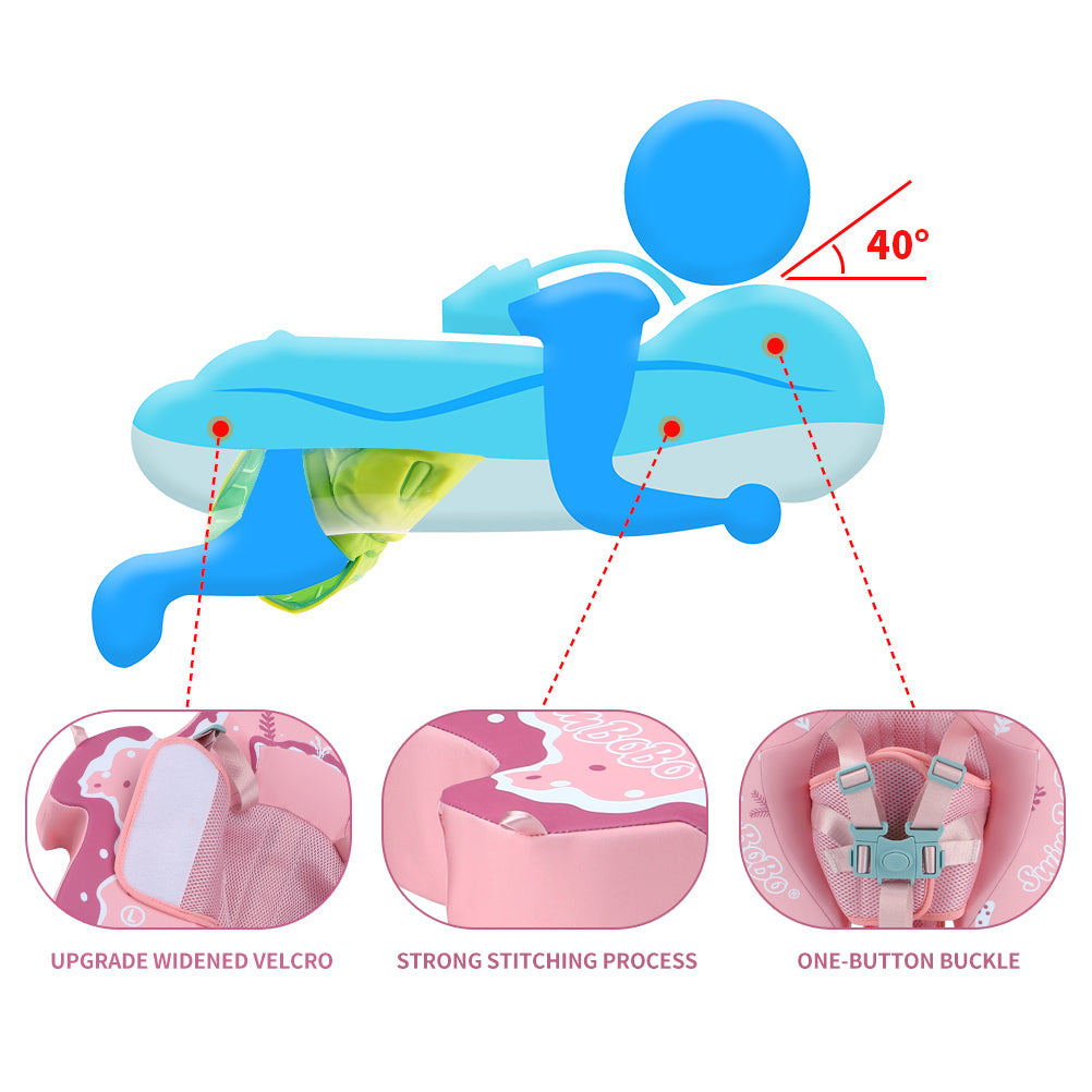 Bouée Bébé Swimbobo Non-Gonflable avec Parasol et Queue (4-48 Mois)