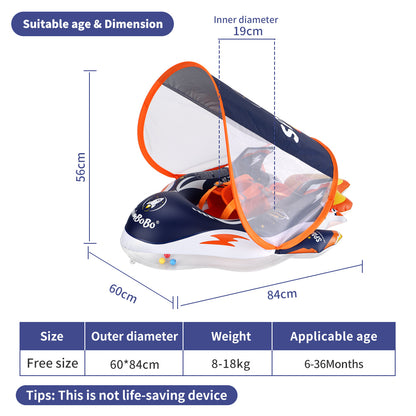 Flotteur Gonflable pour Bébé Swimbobo avec Canopy (6-36 Mois)