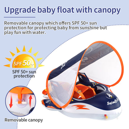 Flotteur Gonflable pour Bébé Swimbobo avec Canopy (6-36 Mois)