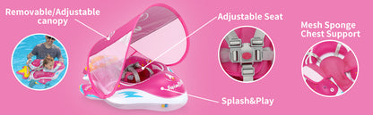Bouée Bébé Swimbobo Gonflable avec Parasol et queue (6-36 Mois)