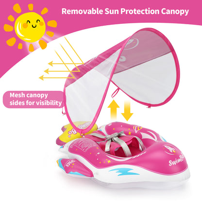 Bouée Bébé Swimbobo Gonflable avec Parasol et queue (6-36 Mois)